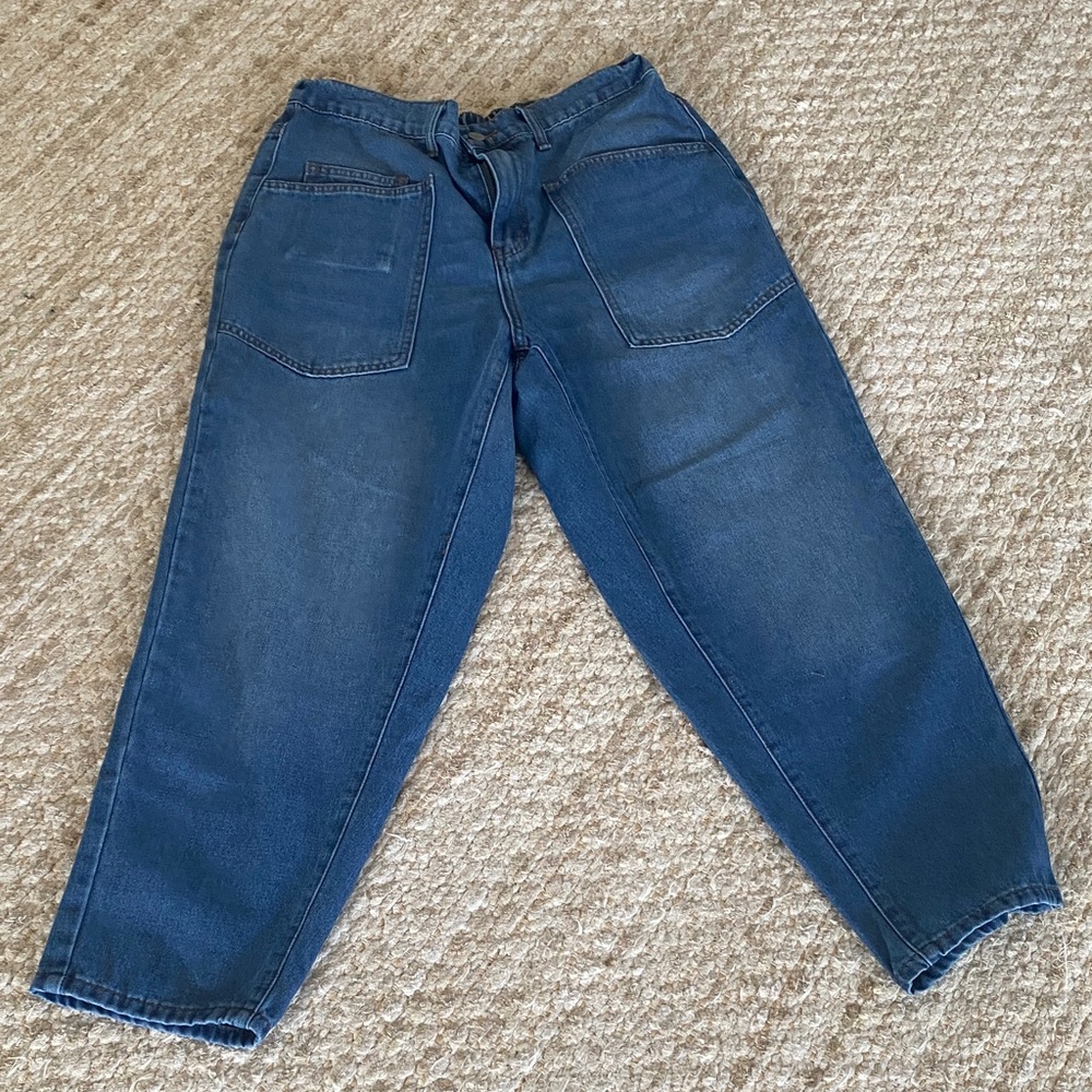 SHEIN Curve Blue Denim Jeans